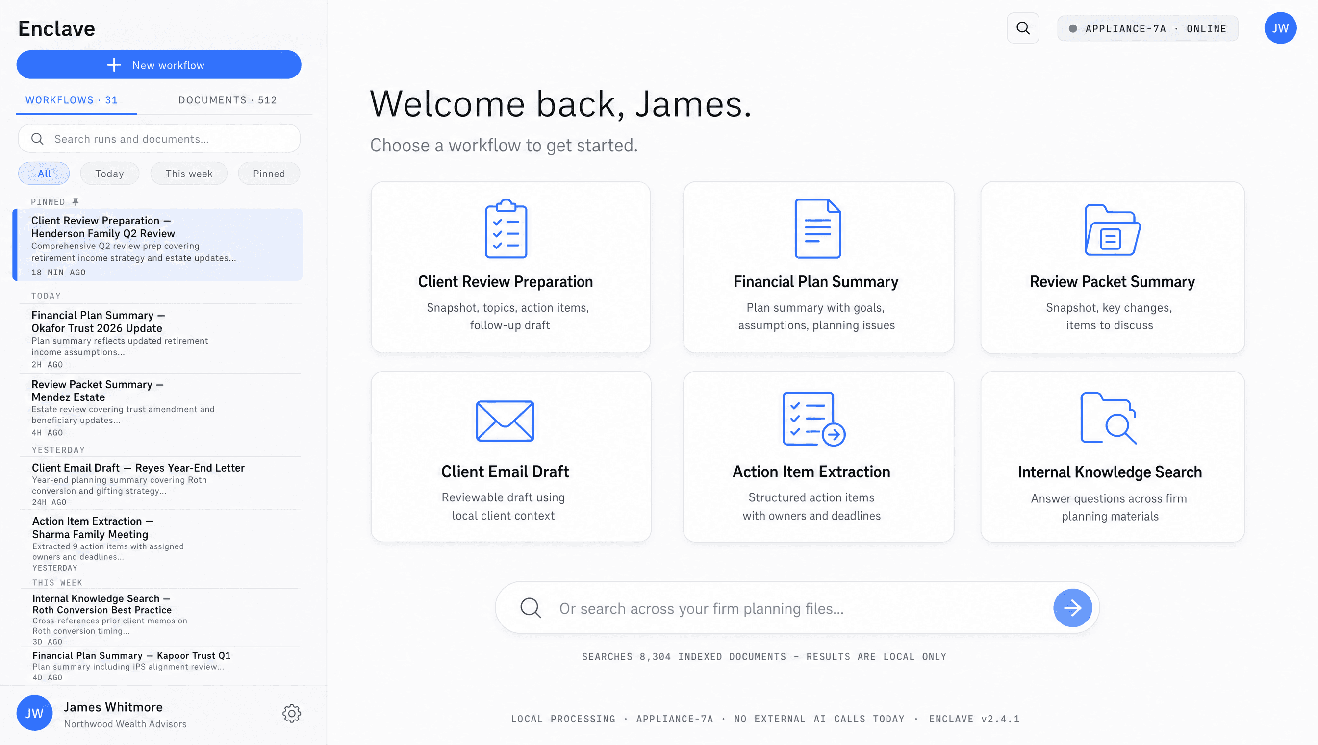 The Enclos private browser workspace